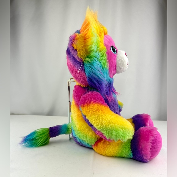Build a Bear Color Craze Lion Plush 17” Inch Rainbow Stuffed Animal Retired BAB - Picture 6 of 9